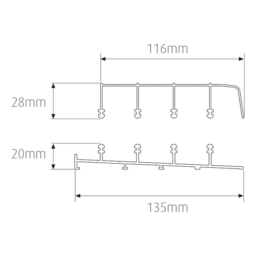 SKINNEPAKKE HALLE PRIMOLUX 4-SPOR L=4125