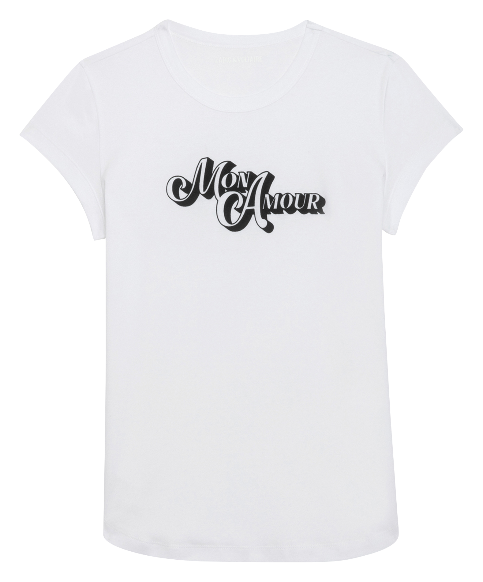 WOOP - Tee-shirt col rond sérigraphié en coton bio| Blanc