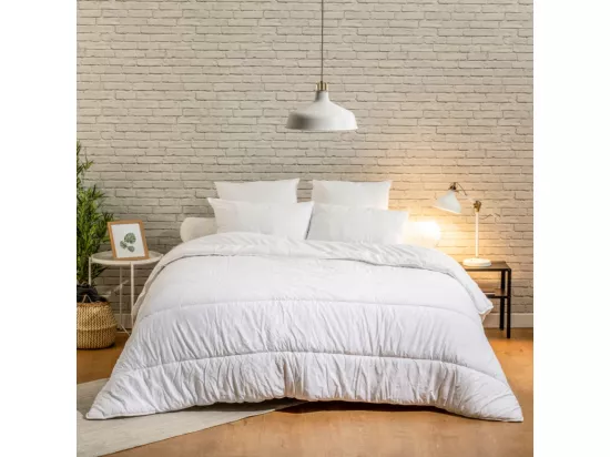 Pack Été Couette légère 220x240cm + 2 Oreillers moelleux 60x60cm Anti-transpiration Topcool - 2 personnes