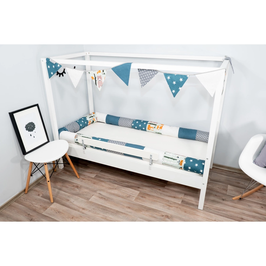 Ullenboom Baby-Bettschlange Waldtiere Petrol 400 cm