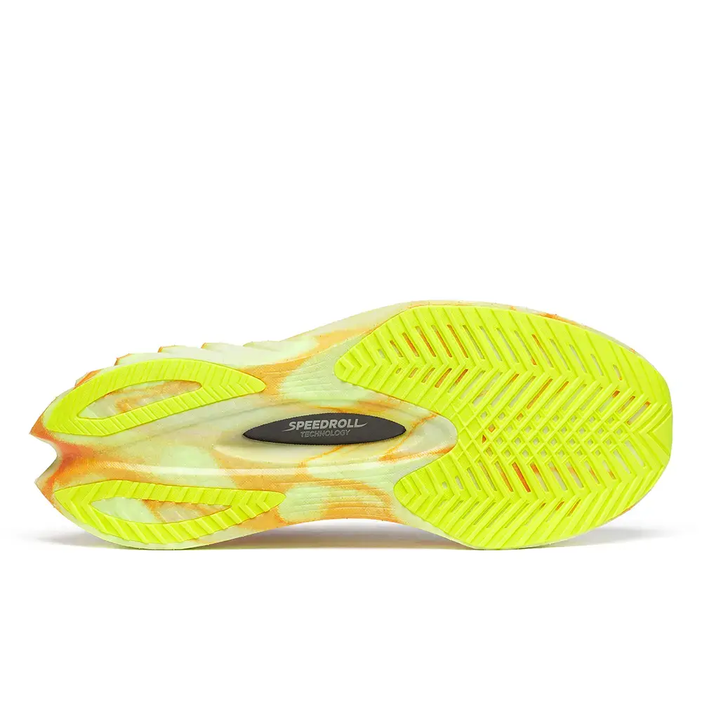 Saucony Endorphin Pro 4 Hardloopschoenen Wit/Geel/Oranje Heren