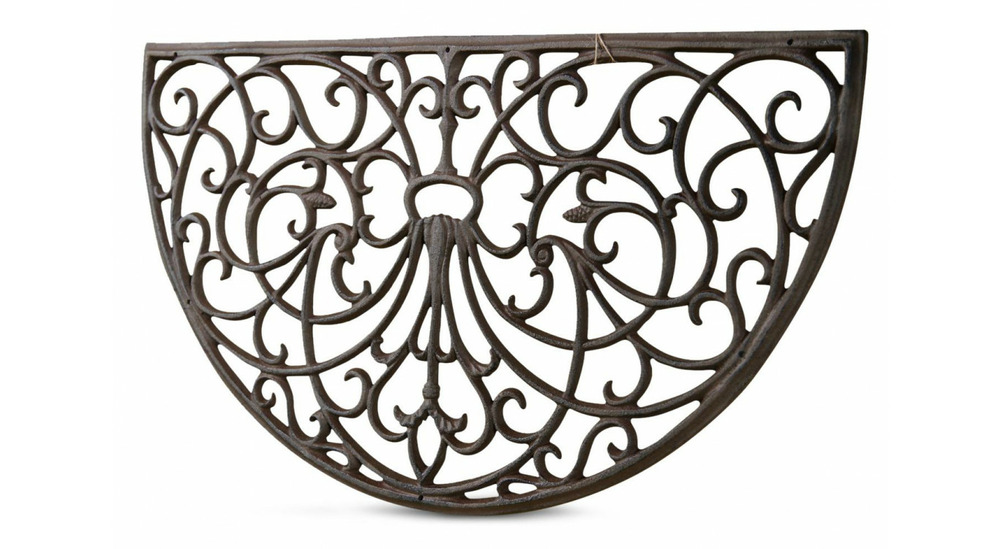 Paillasson demi lune fonte marron 66.5cm