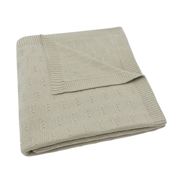 Jollein Grain Knit Ledikantdeken - Olive Green