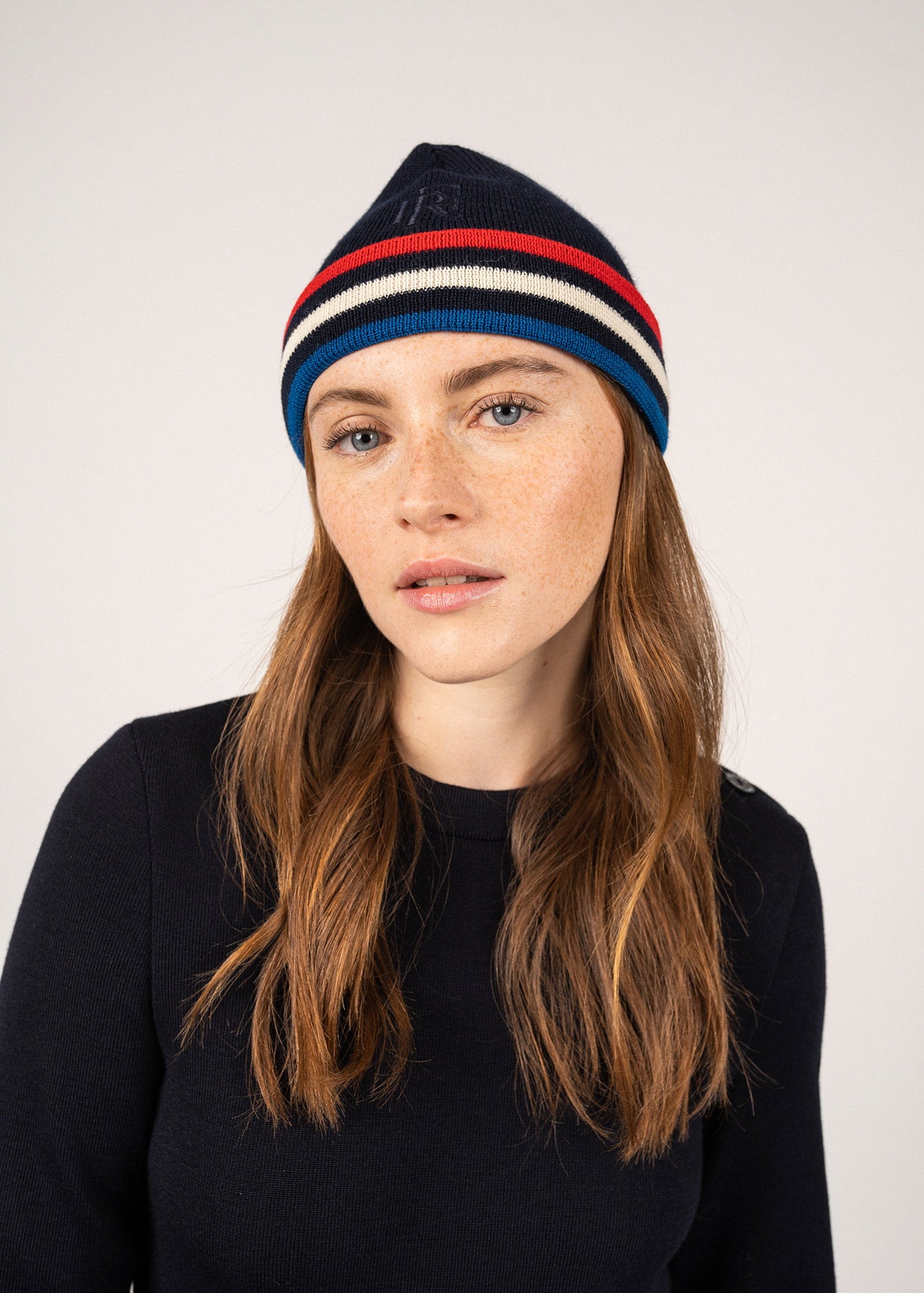 Bonnet tricolore en laine