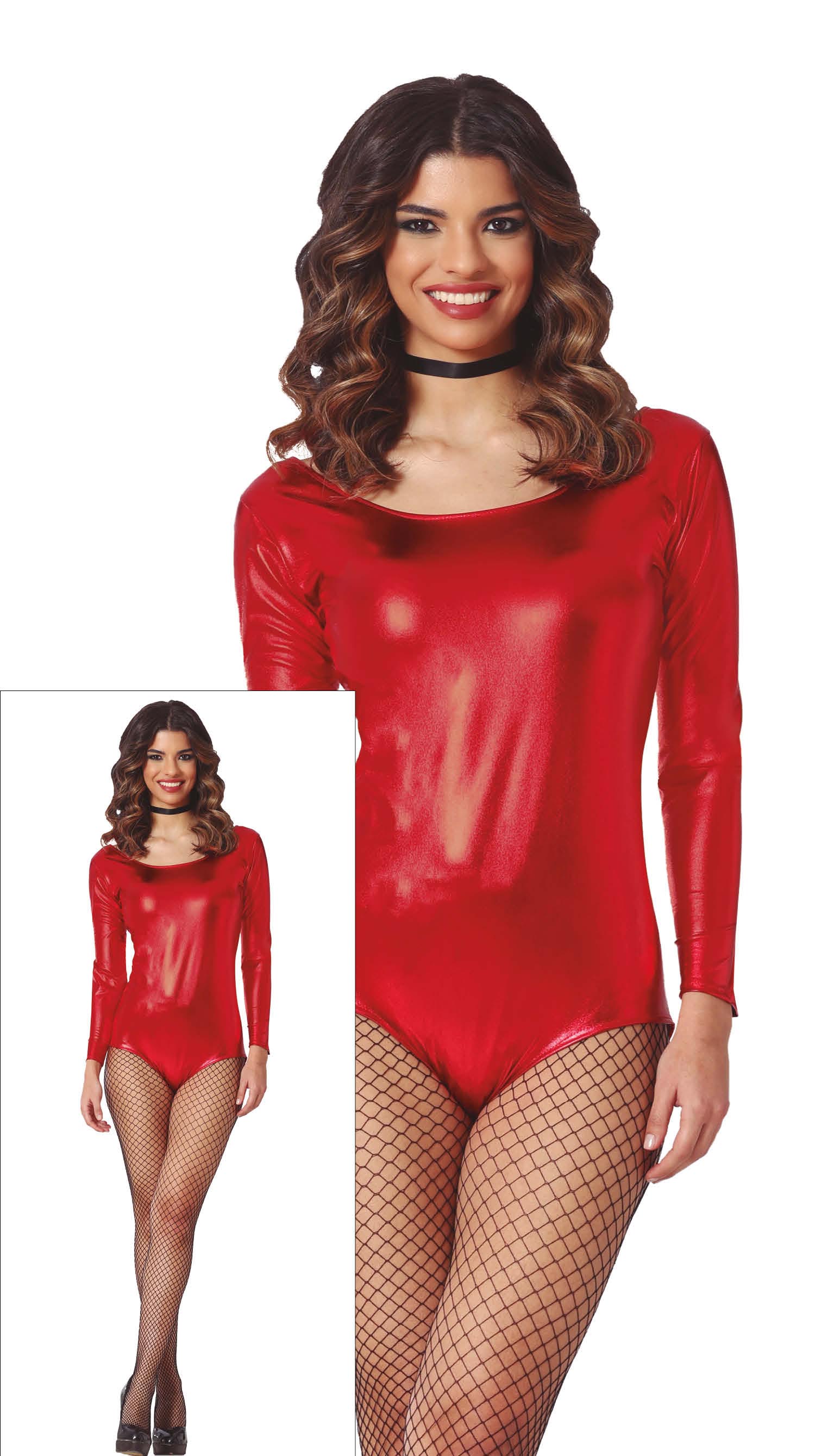 Balletpakje Rood Dames Metallic