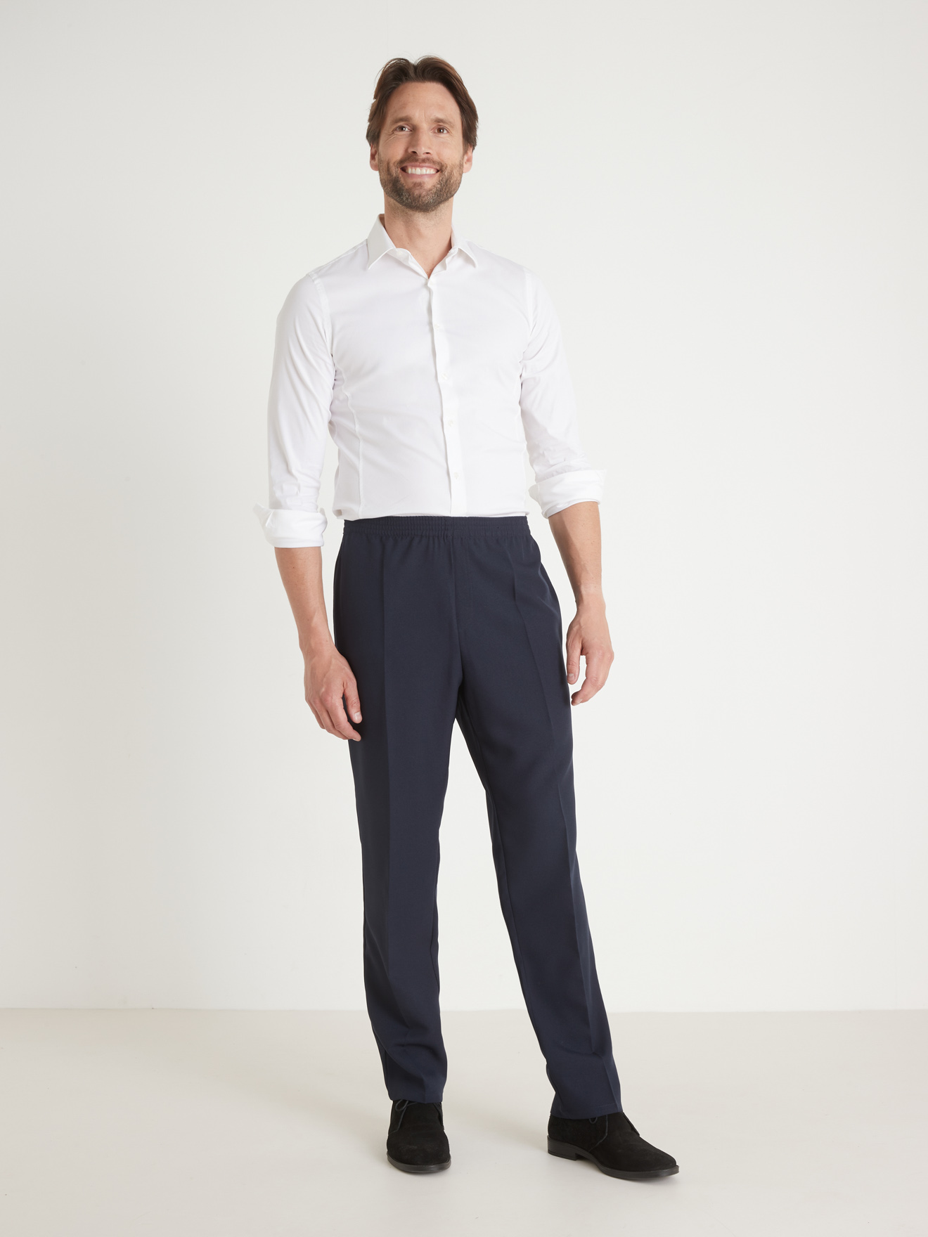 Pantalon en toile entièrement élastiqué