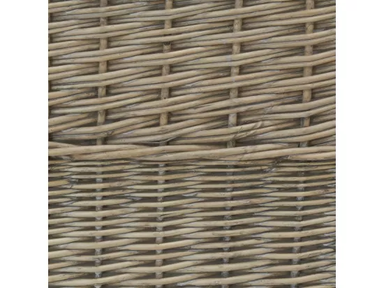 Panier à linge + 4 corbeilles en osier gris (Lot de 5)