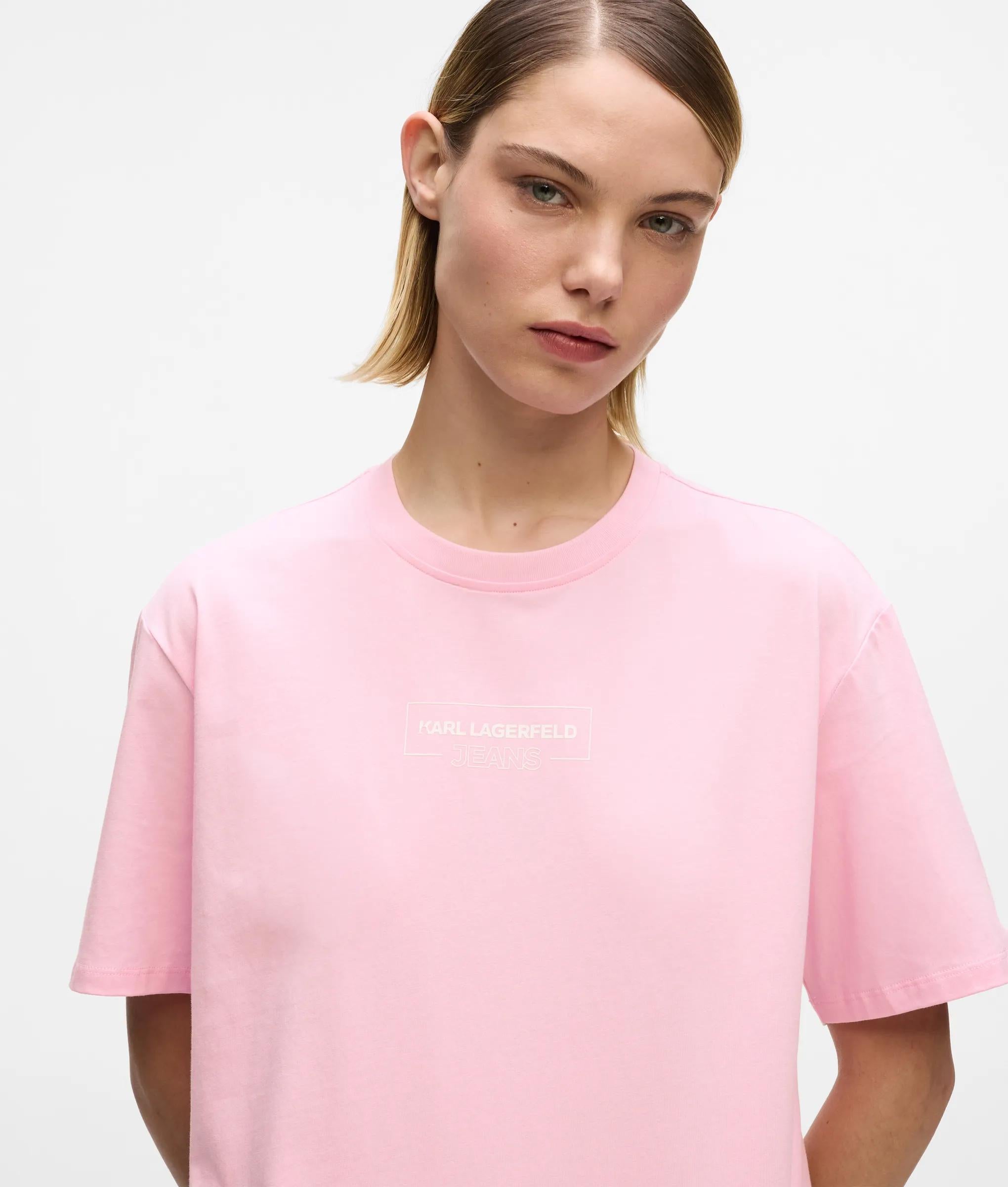 T-shirt met contourlogo