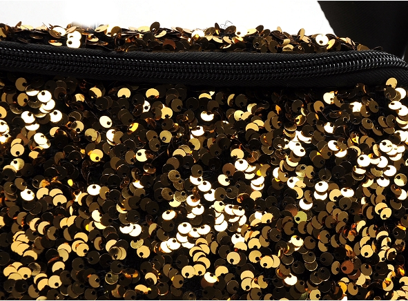 Pieces ville accessoires pcstephania sequins bumbag fc or