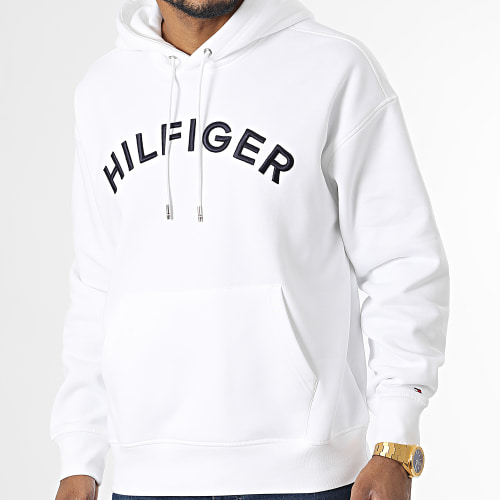 Sweat Capuche Hilfiger Arched 1070 Blanc