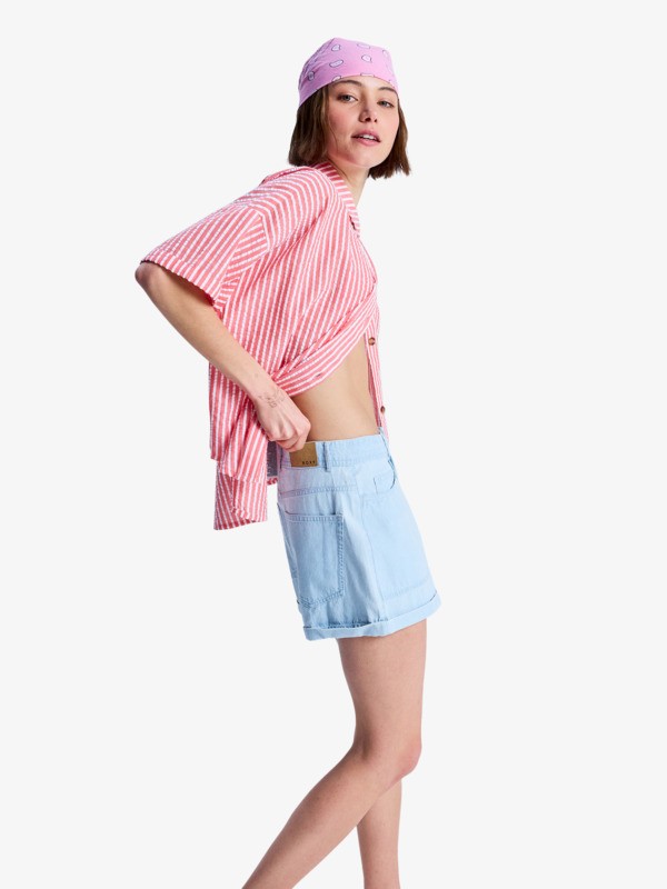 Vibrant Community Short en denim Bleu Femme