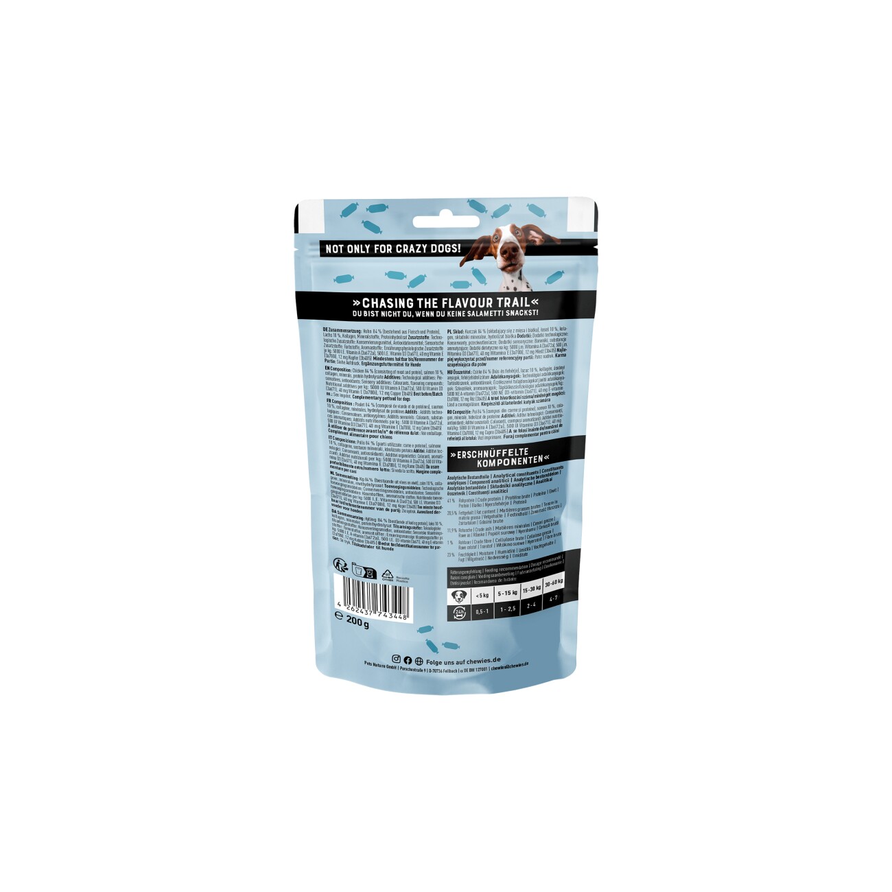 Chewies SALAMETTI 8x200g Huhn und Lachs