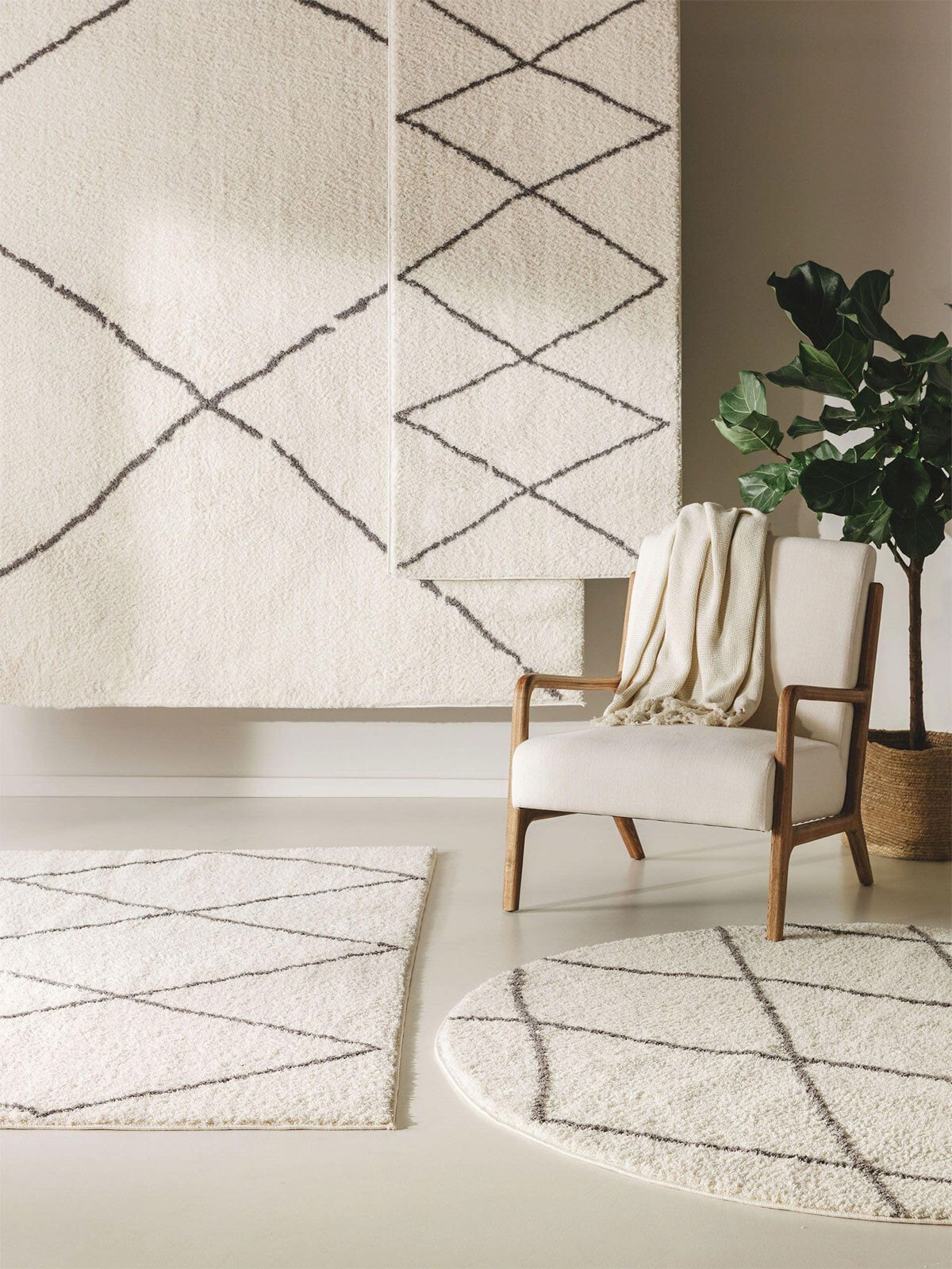 benuta nest Teppich BENNO 160 x 230 cm cream