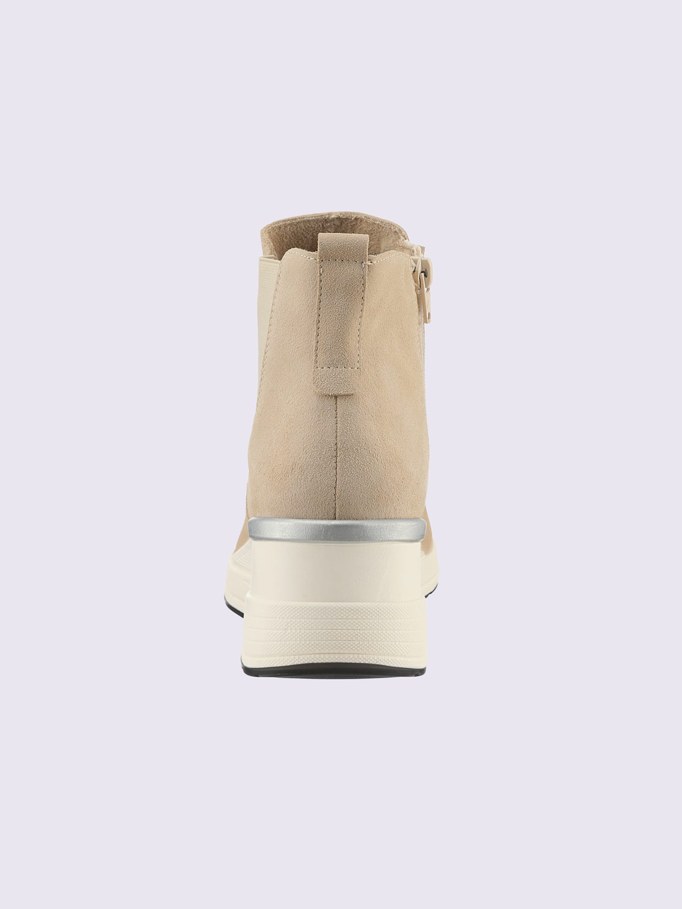 Bottines cuir velours de vache.