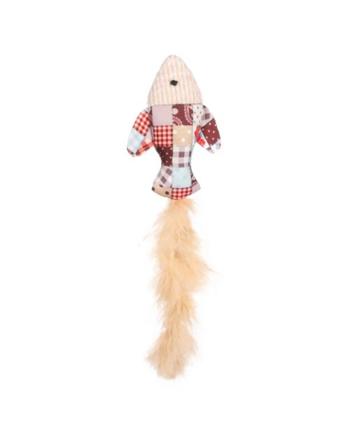 Flamingo Vinta Vis + Veer - Kattenspeelgoed - Beige