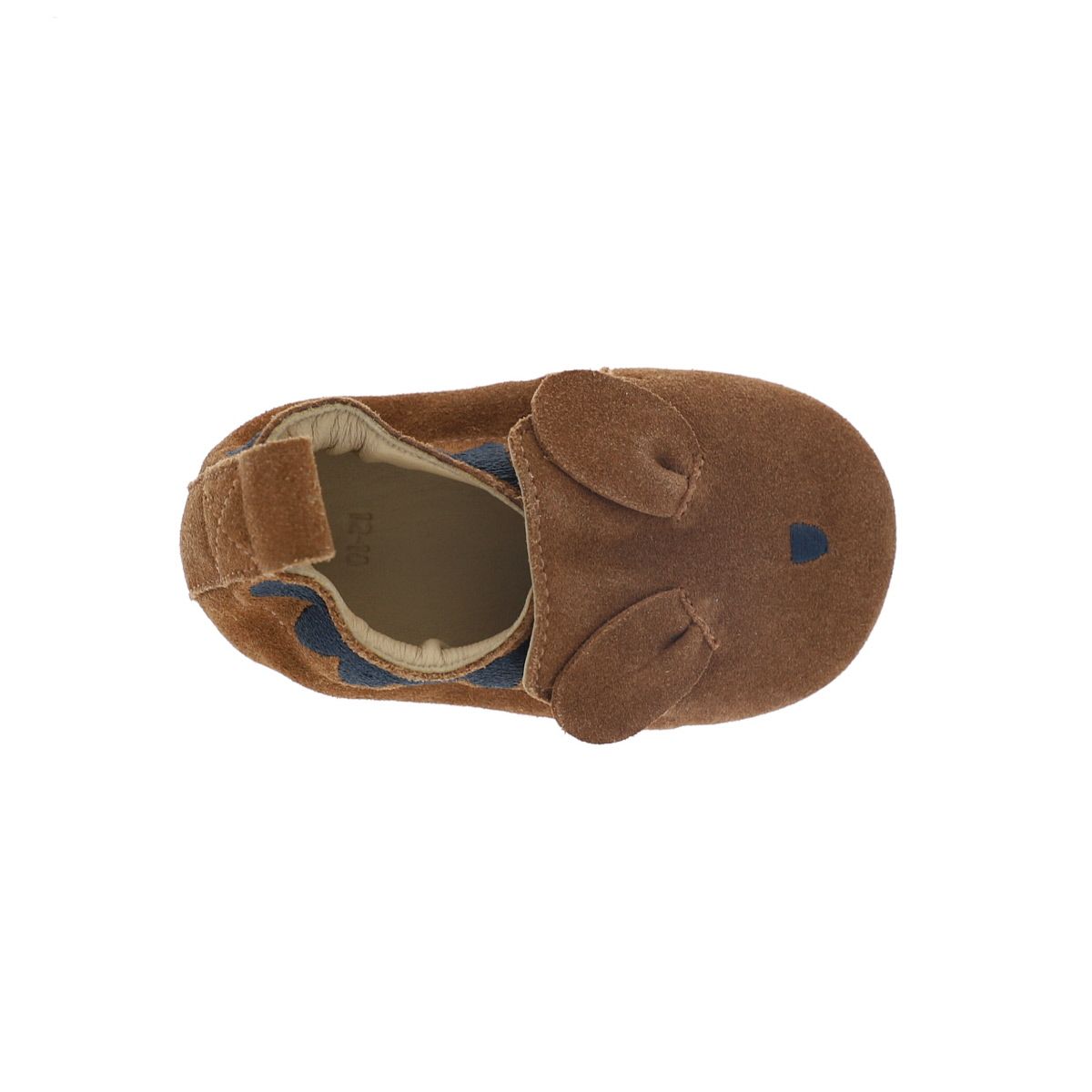 Chaussons bébé Kangourou en daim marron