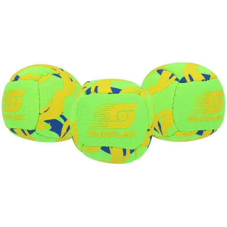 Sunflex Funbälle Jonglierbälle Flames Firegreen, 3 Stück