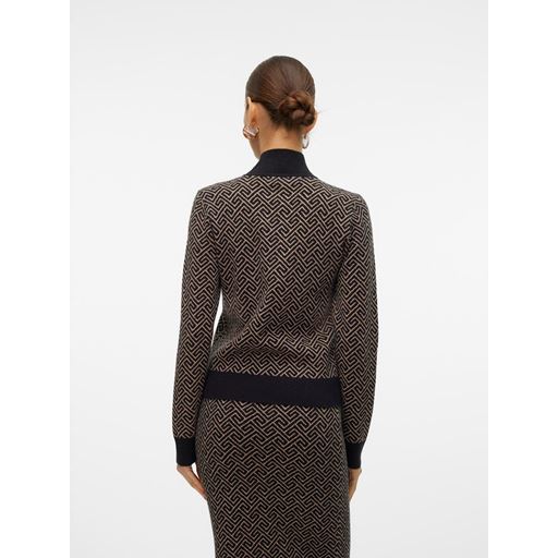 Vero Moda Aria Art Striktrøje, Black, XL