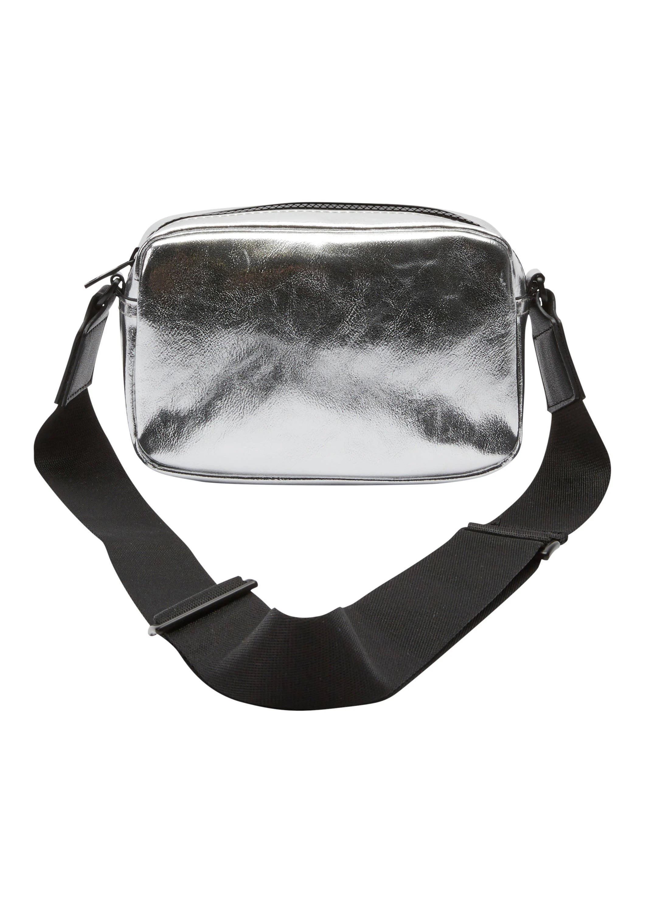 s.Oliver metallic crossbody tas zilverkleurig