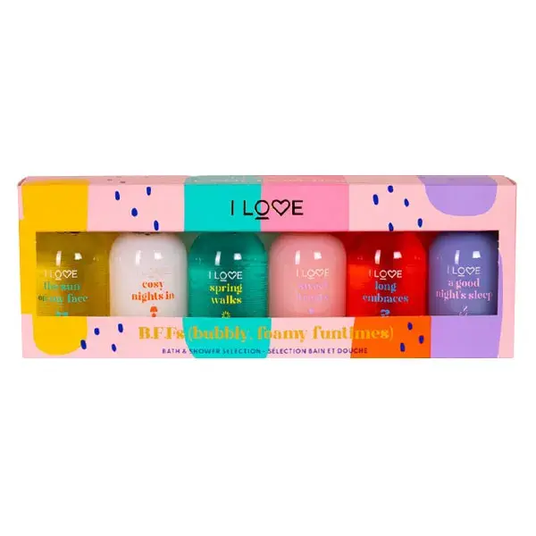 I LOVE Coffret 6 Mini Gels Douche