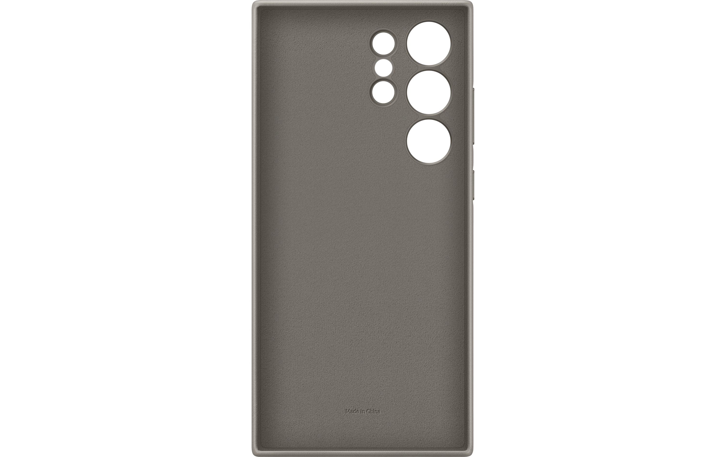 Back Cover Vegan Leather Galaxy S24 Ultra TaupeSchutzhülle aus veganem Leder für das Samsung Galaxy S24 Ultra