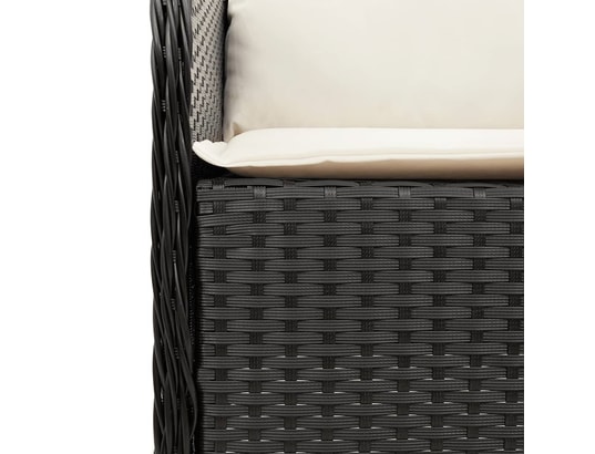 LES TENDANCES - Ensemble table et chaises de jardin-noir-8 places-451636