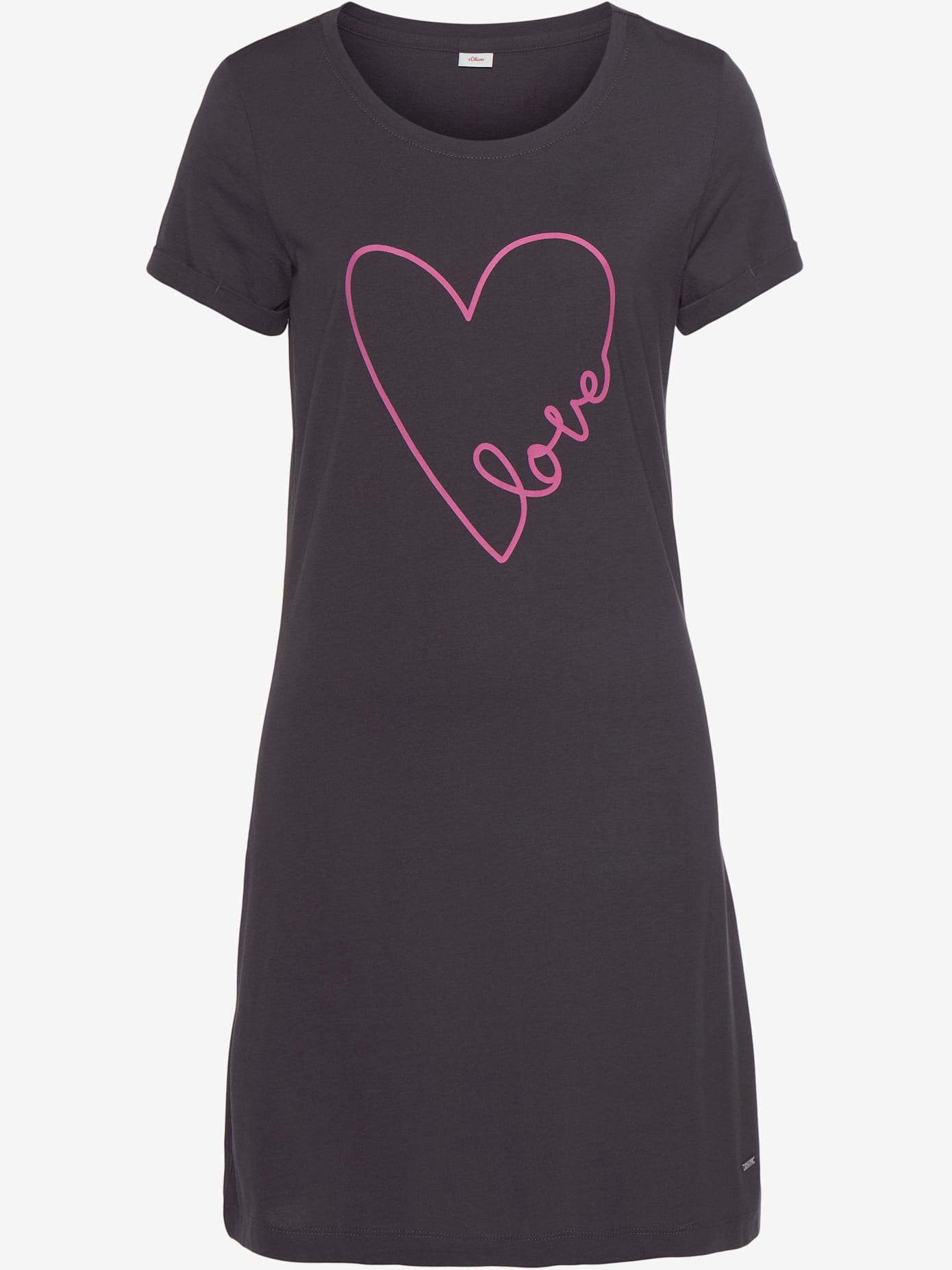 T-shirt de nuit avec imprimé petits cœurs