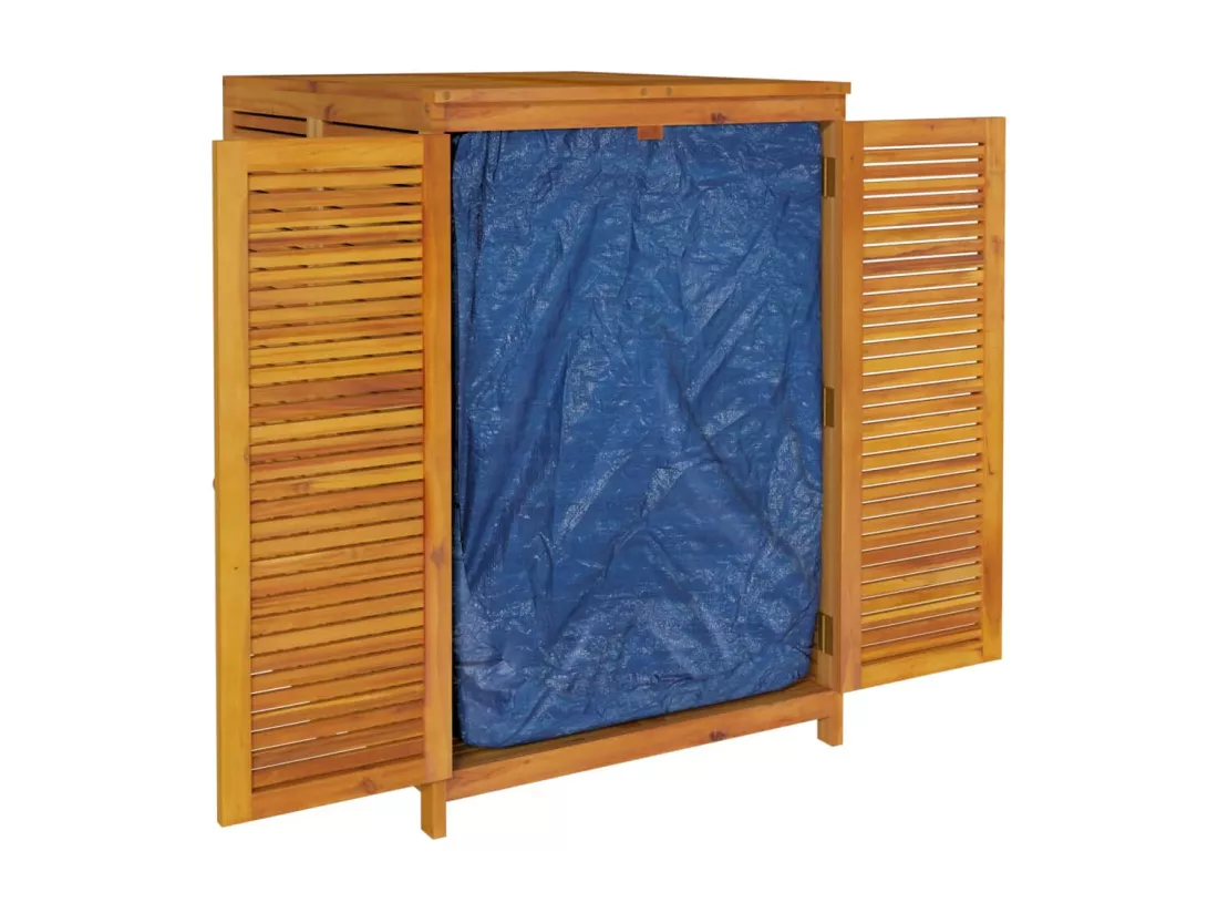 Boîte de rangement de jardin 210x87x104 cm bois massif d'acacia