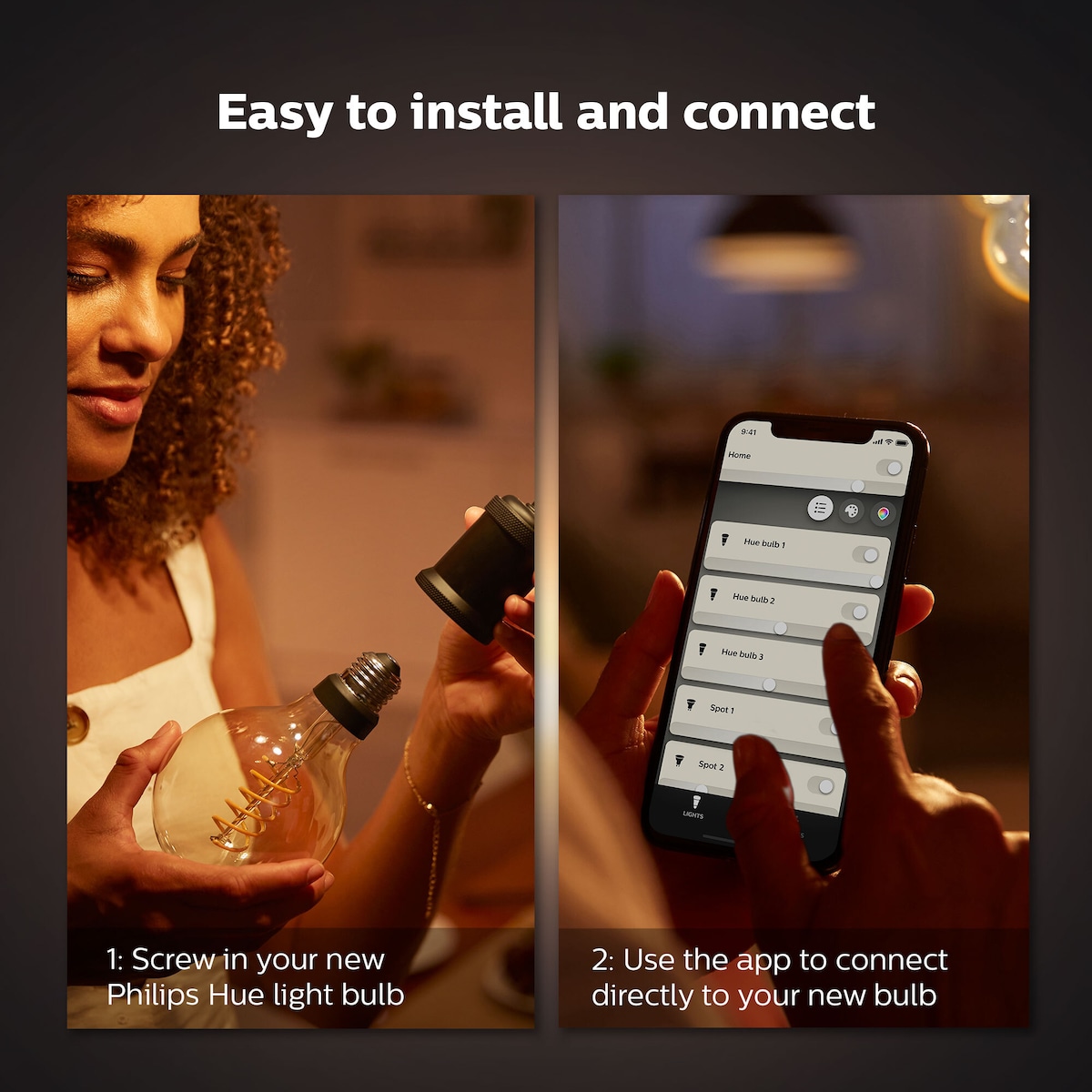 Philips Hue W Globe 7,2W Filam. G125 E27