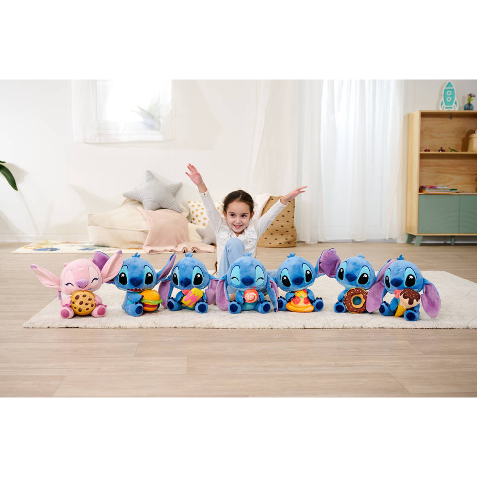 Disney Stitch knuffel met hamburger pluche - 25 cm
