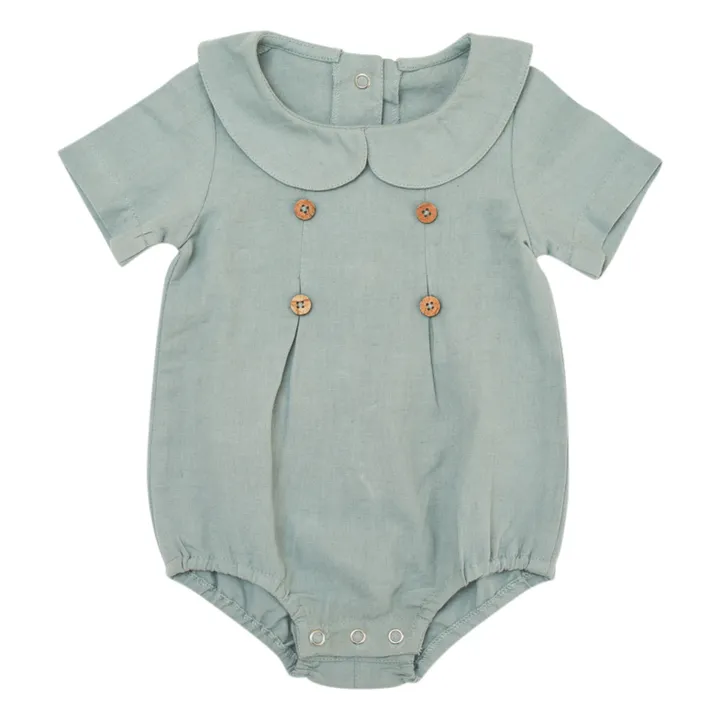 Lililotte Exclusivité Lililotte x Smallable - Barboteuse Jacques | Vert Eucalyptus