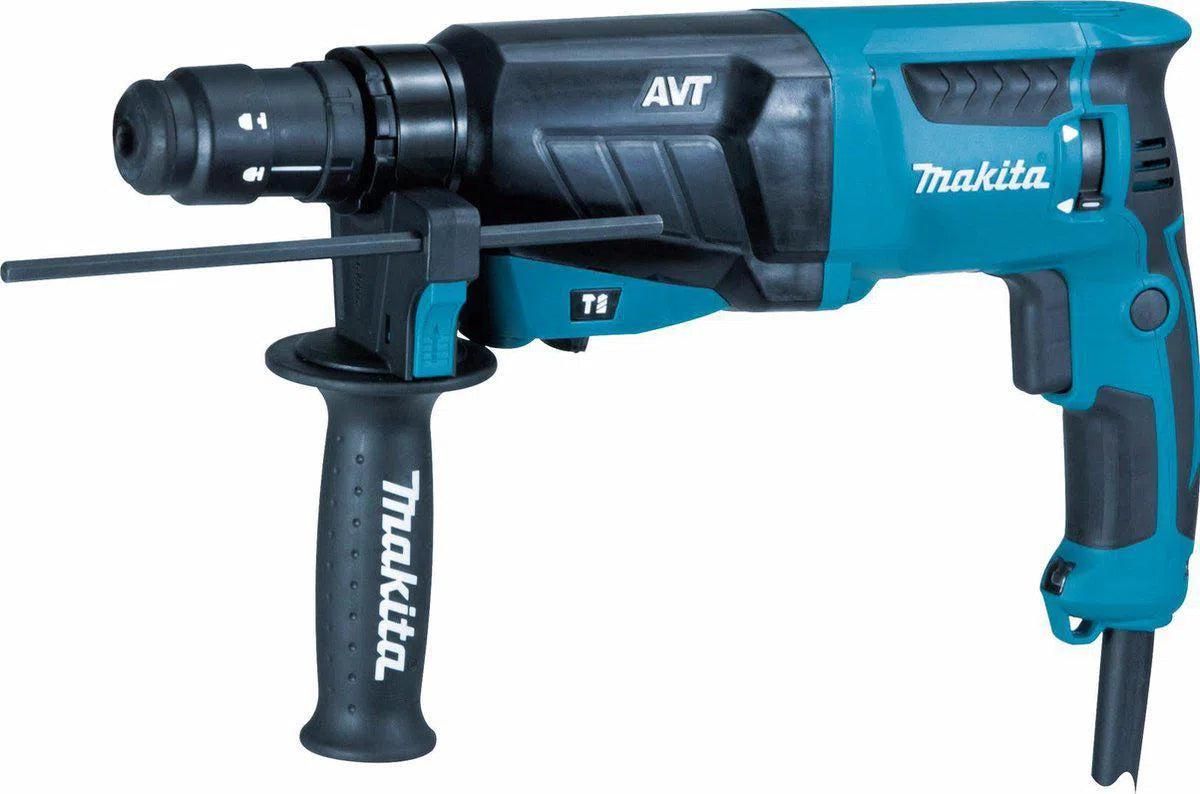 Makita HR2631FTJ Combihamer SDS-Plus 2,4J   snelwisselboorkop   stofafzuigset 800W in Mbox