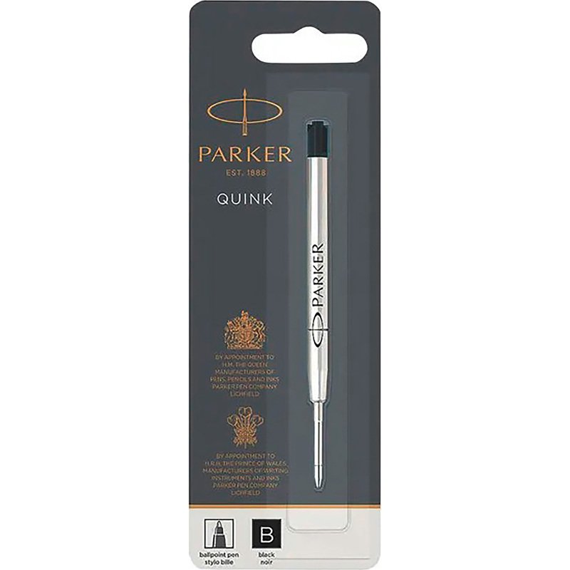 Recharge parker stylo-bille métal pointe large coloris noir