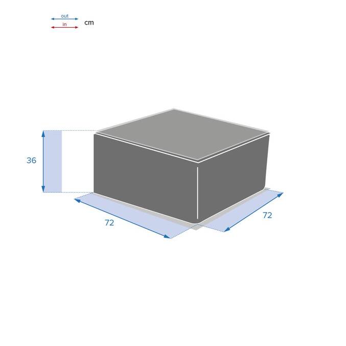 Table basse de jardin carrée MOORÉA Terre d'ombre