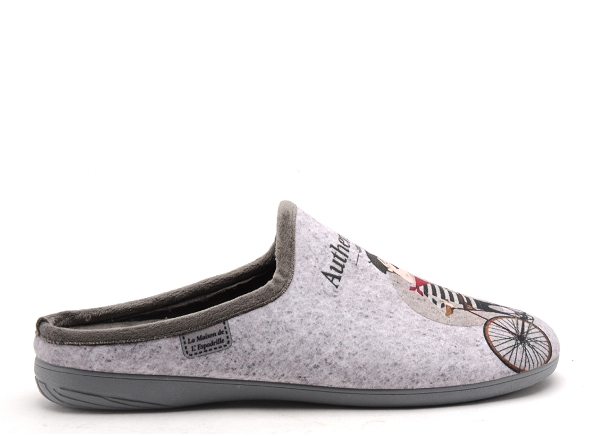 La maison de l espadrille chaussons homme 6746 5 gris
