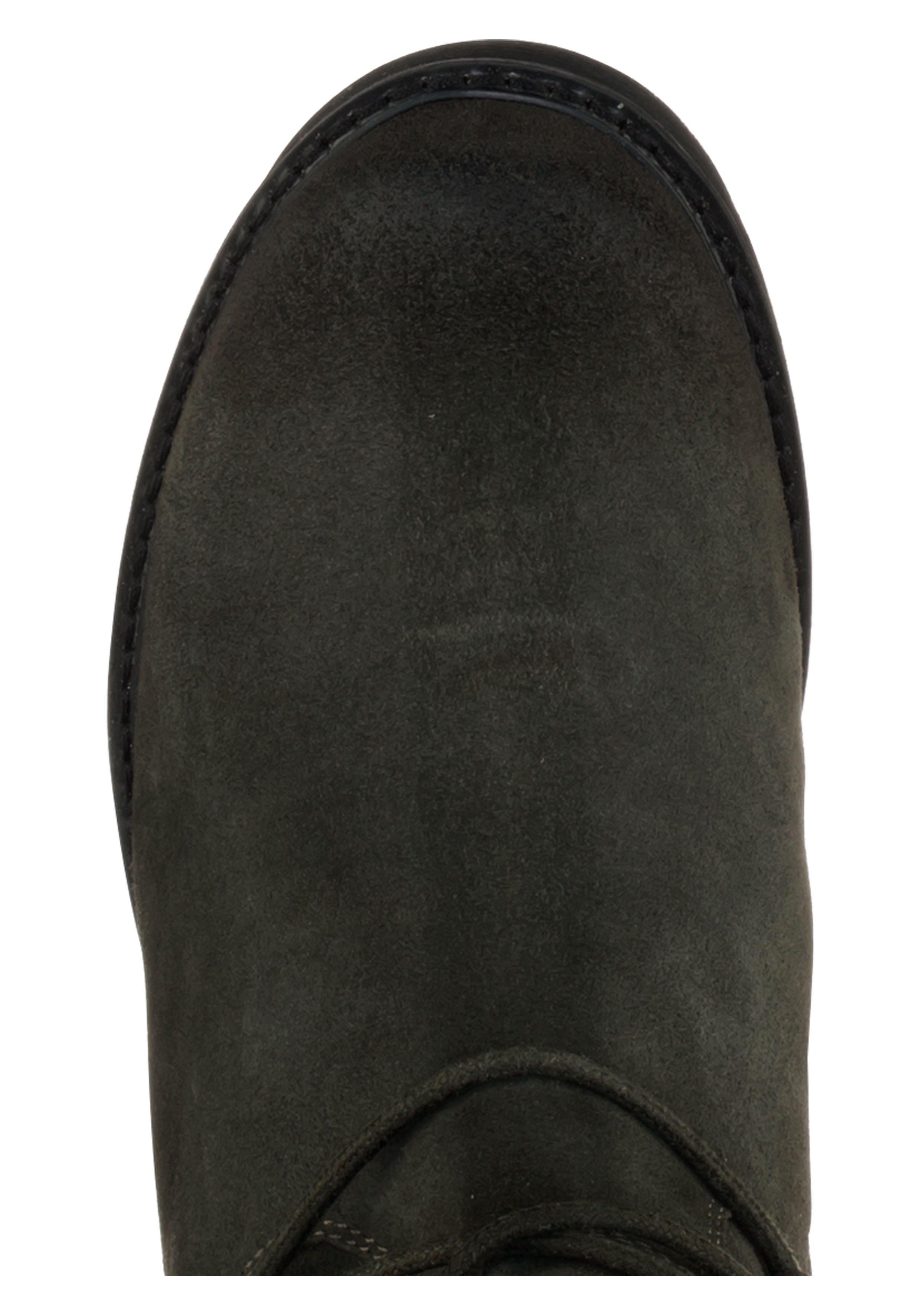 Weitschaftstiefel aus Leder mit Schnürung