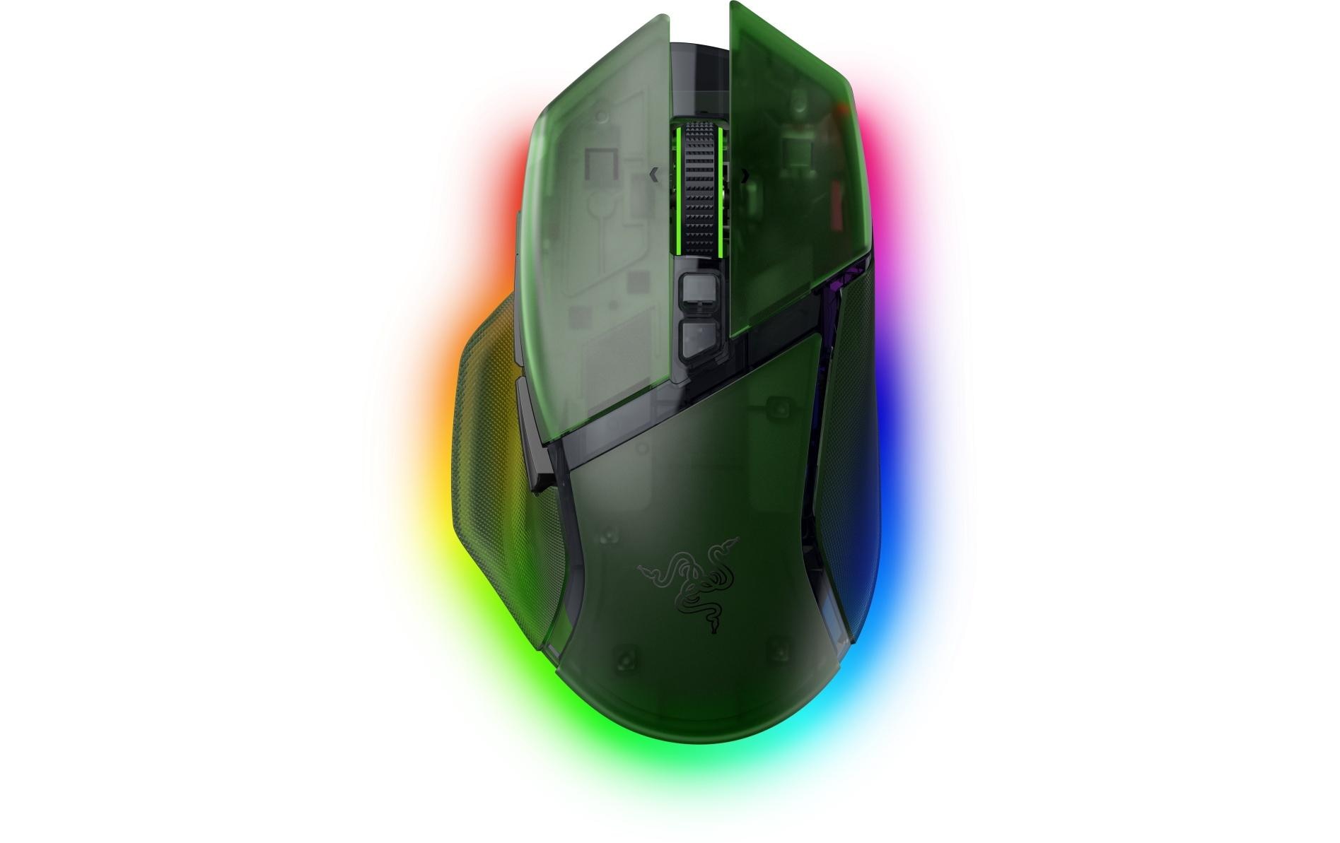 Gaming-Maus Basilisk V3 Pro 35K – Phantom Green Edition<br>Kabellose, ergonomische RGB-Gaming-Maus mit präzisem Sensor und anpassbarem Mausrad für perfektes Gameplay