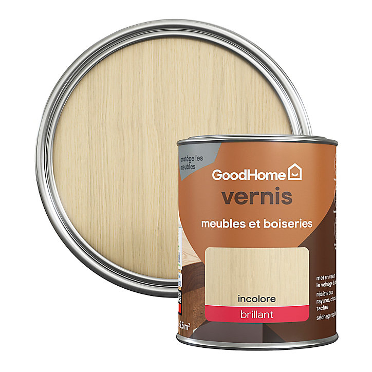 Vernis meubles et boiseries GoodHome semi-brillante incolore 250 ml