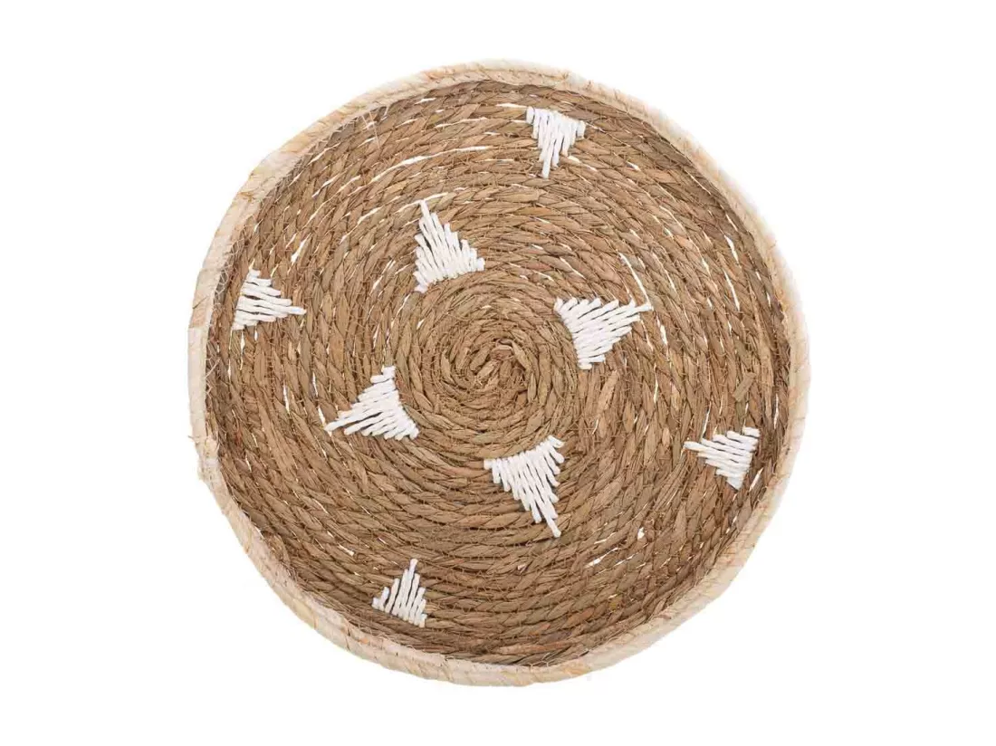 Set de table tressé blanc d38x2h