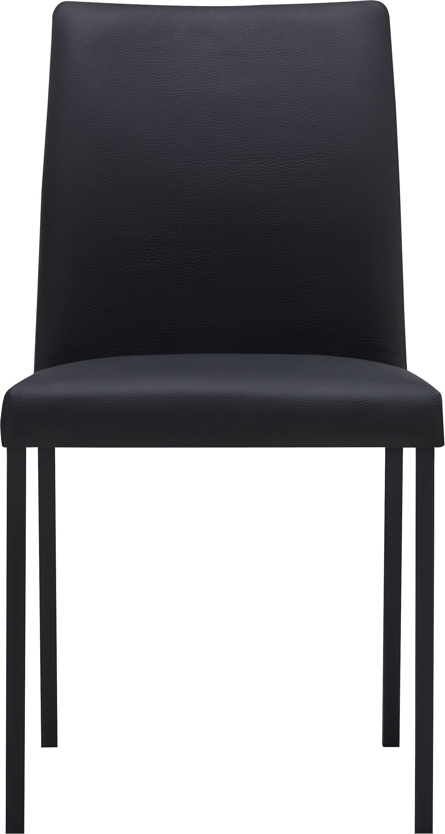 SIENA o.AL. Leder schwarz/4-Fuss M. schw - Schwarz / B: 52.0 cm x T: 44.5 cm x H: 83.0 cm