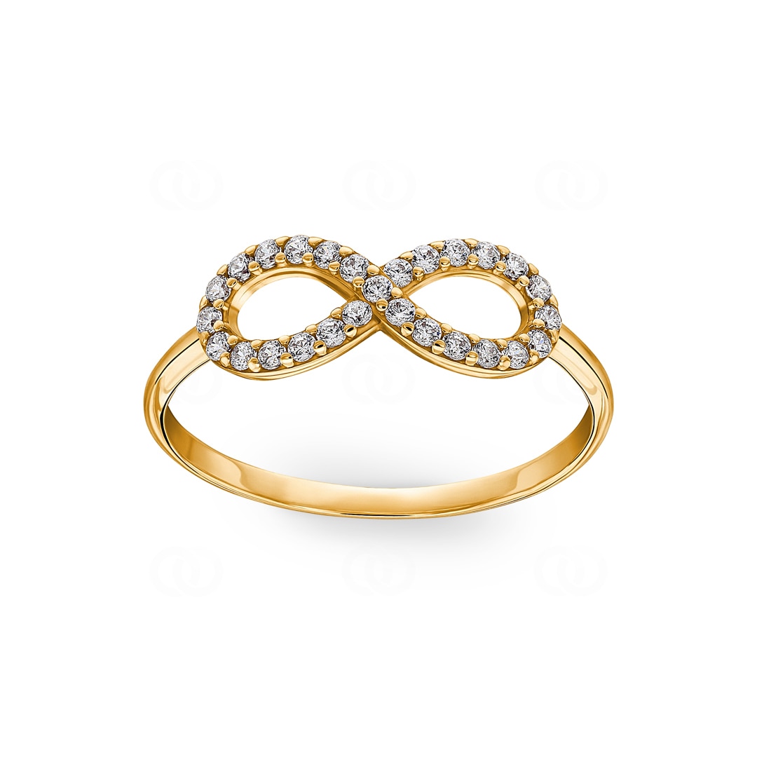 Ring 750/18 K Gelbgold Infinity mit Zirkonia