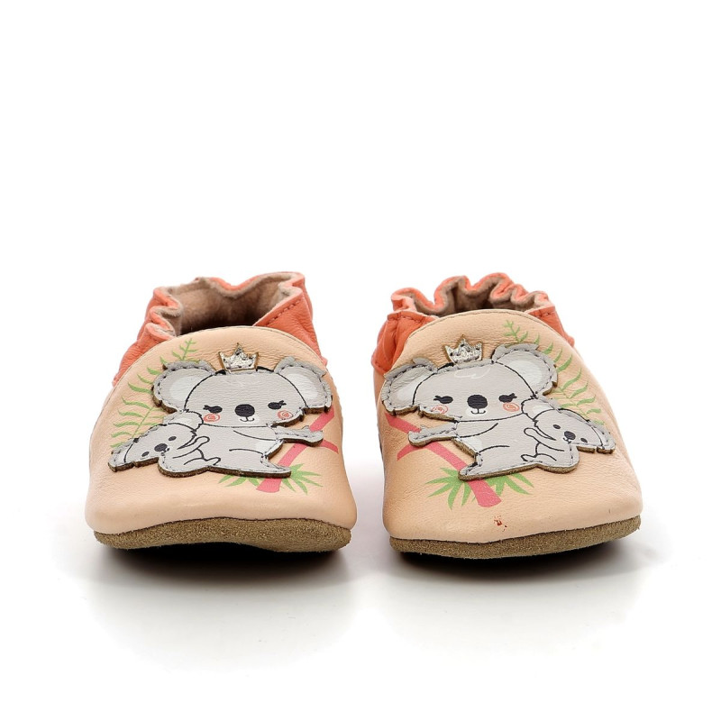 Robeez Robeez Chaussons Queen Koala Rose Clair