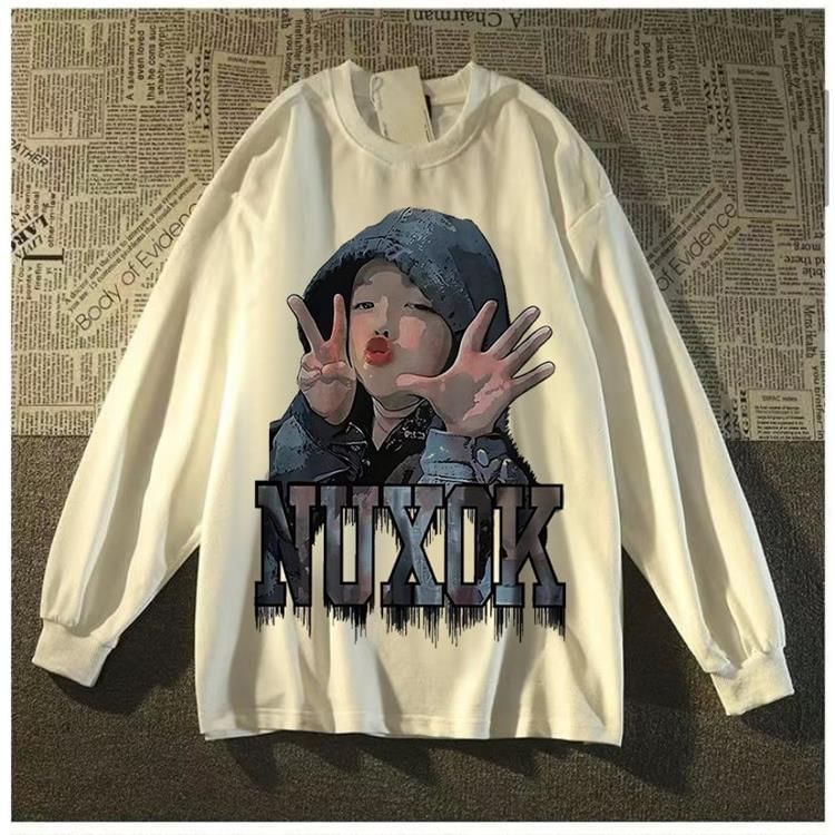 Bay Go Mall - Sweatshirt met ronde hals en cartoonprint