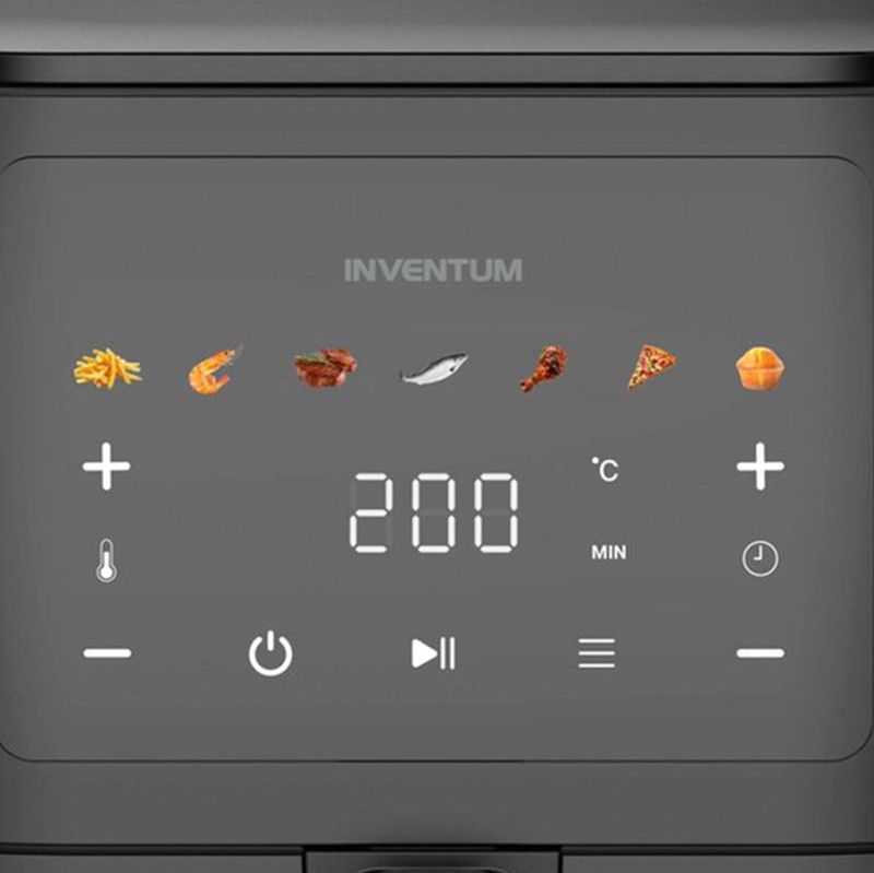Inventum - GF801HLDB - Airfryer - Zwart/RVS - Inhoud 8 Liter