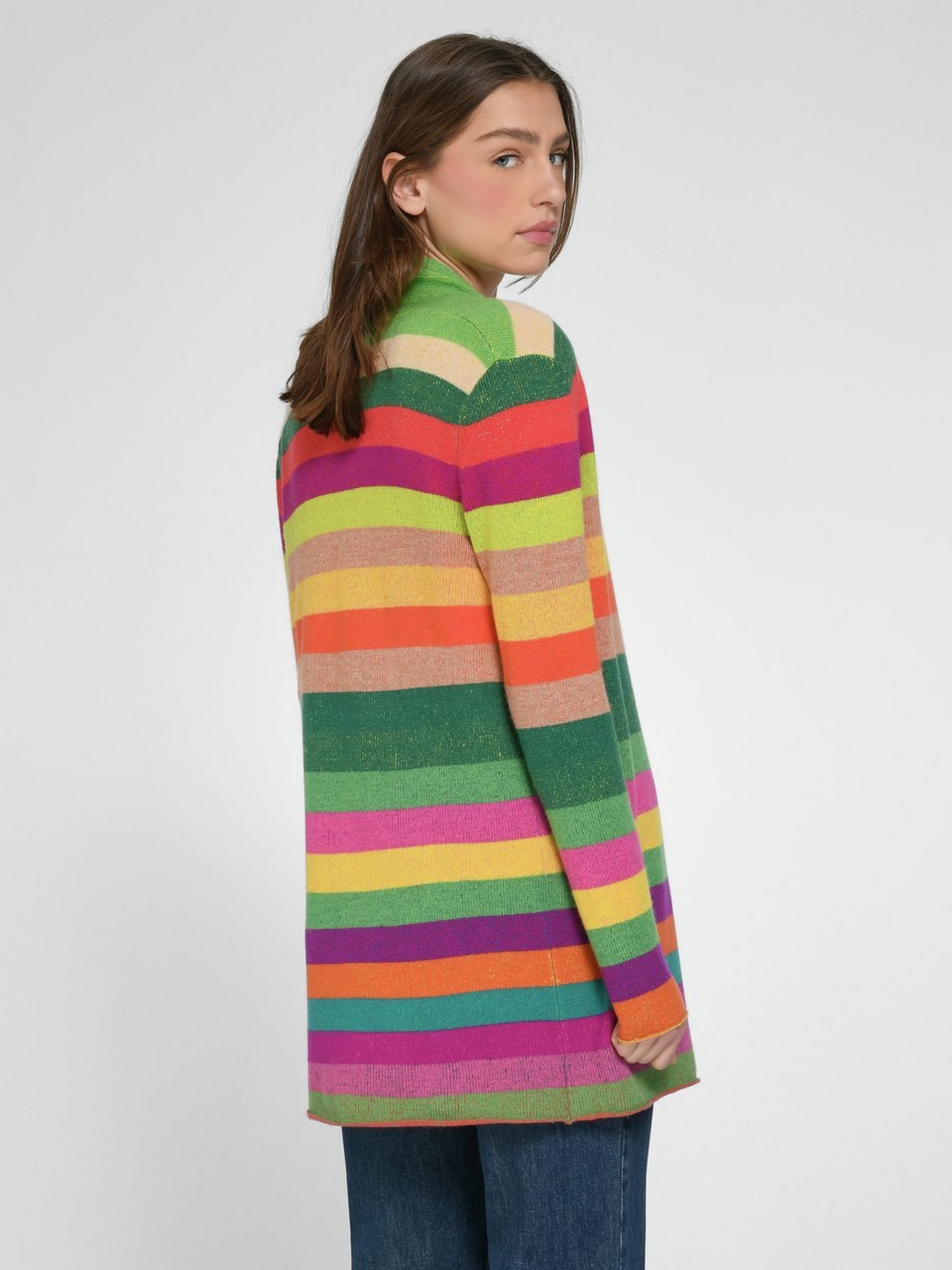 Long-Strickjacke