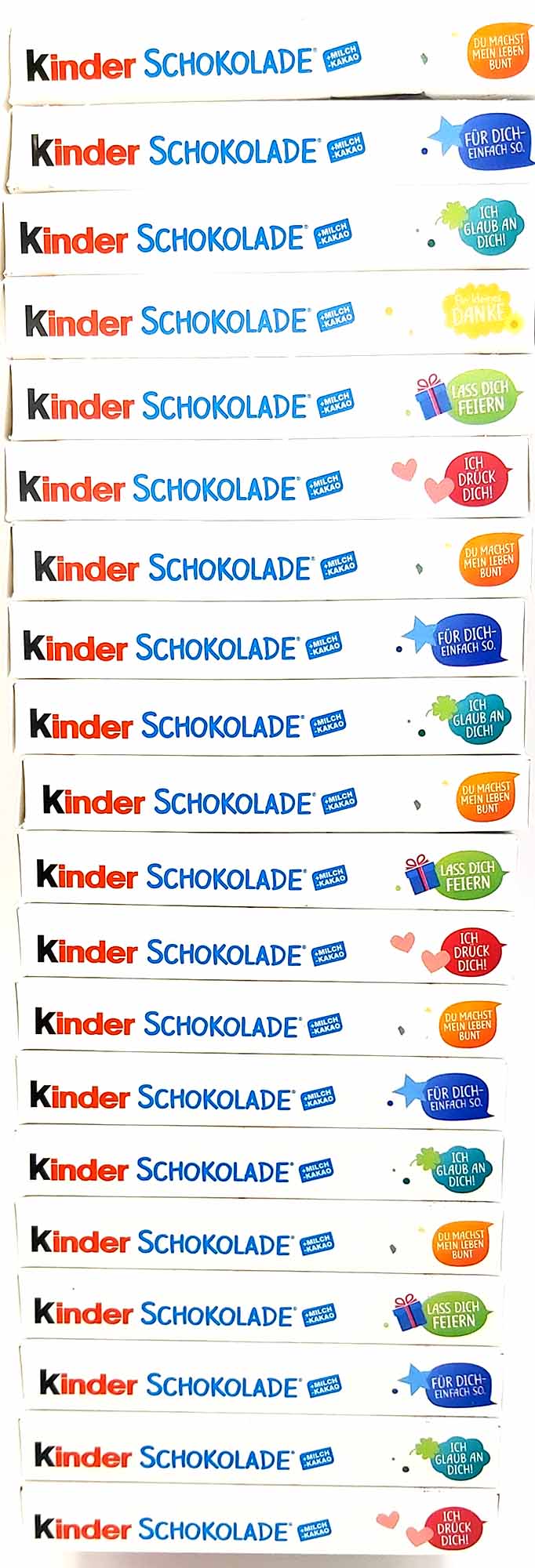 Kinder Schokolade 4 Riegel Pack 20x 50g=1000g MHD:6.6.25
