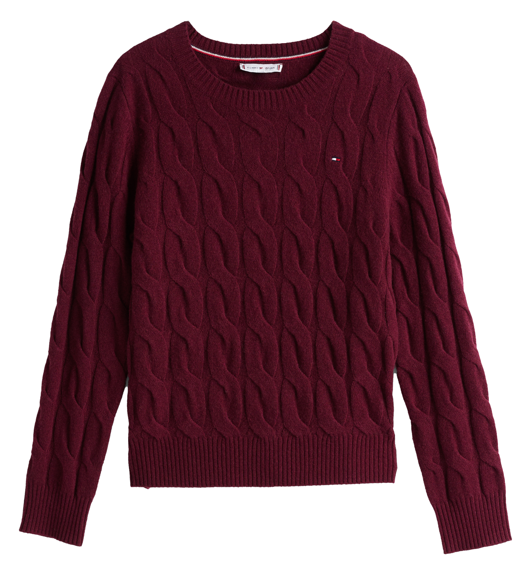 Pull col rond en laine| Violet
