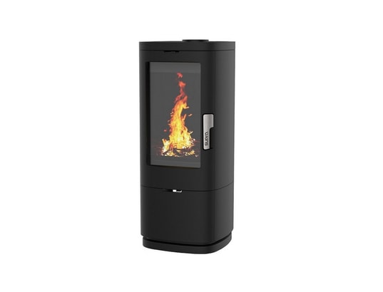 SUPRA - Poêle à bois fonte 11.5kw maonie noir fr9016180b