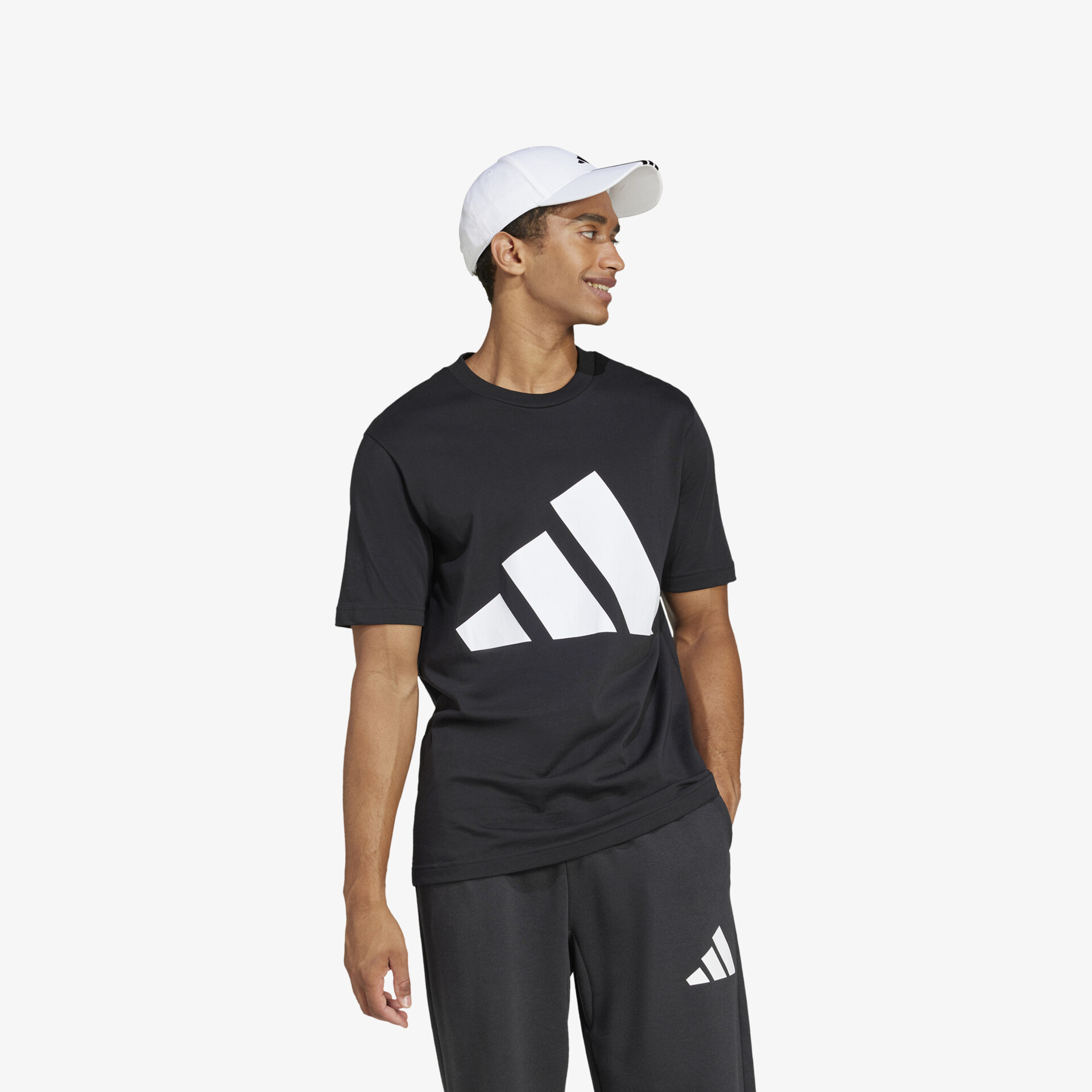 adidas Essentials Big Logo Herren T-Shirt schwarz