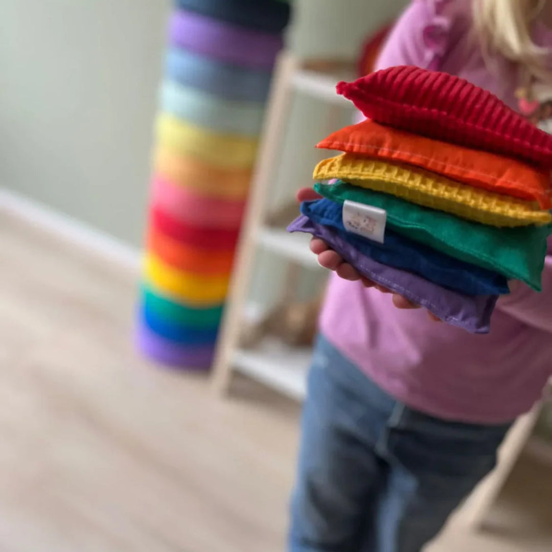 pit and play pittenzakken - regenboog - nu met gratis super confetti